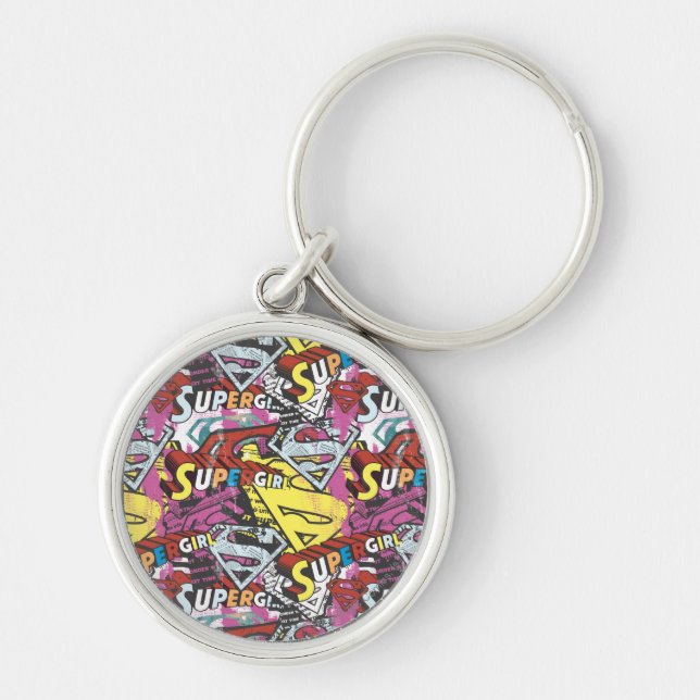 Supergirl Comic Capers Pattern 4 Keychain (Front)
