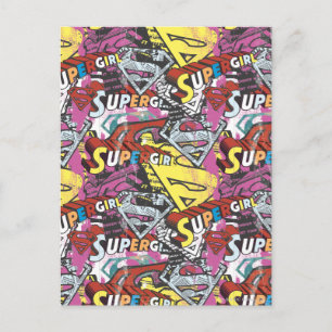 Supergirl Comic Capers Pattern 4 Postcard