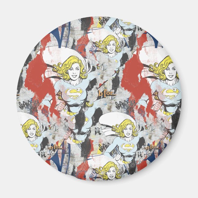 Supergirl Comic Capers Pattern 5 Magnet (Front)