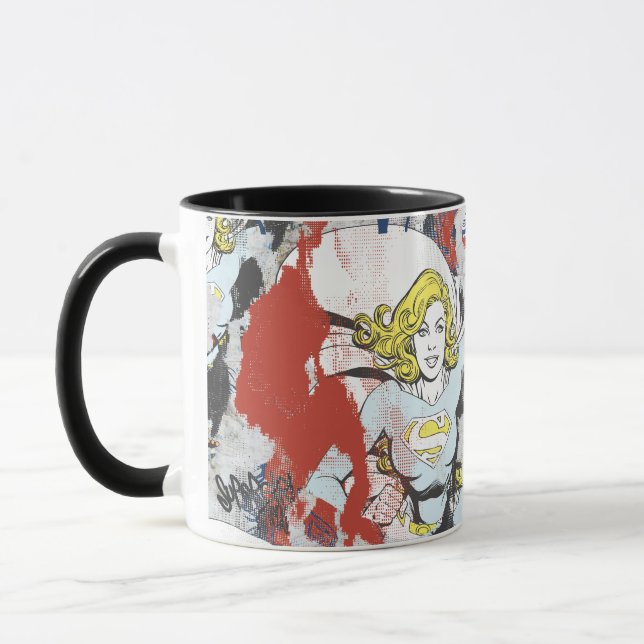Supergirl Comic Capers Pattern 5 Mug (Left)