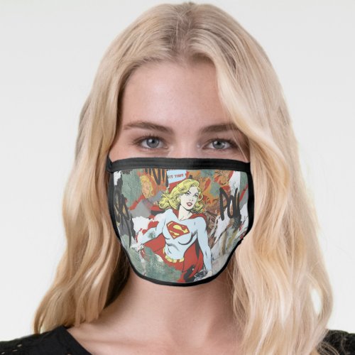 Supergirl Comic Capers Pattern 8 Face Mask