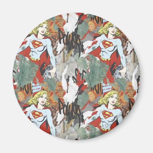 Supergirl Comic Capers Pattern 8 Magnet (Front)