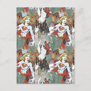 Supergirl Comic Capers Pattern 8 Postcard