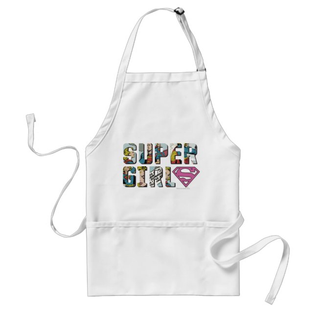 Supergirl Comic Logo Adult Apron (Front)