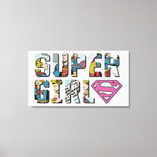 Supergirl Comic Logo Canvas Print (Front)