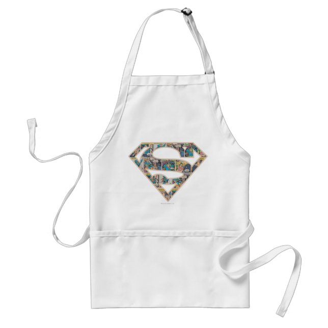 Supergirl Comic Strip Logo Adult Apron (Front)