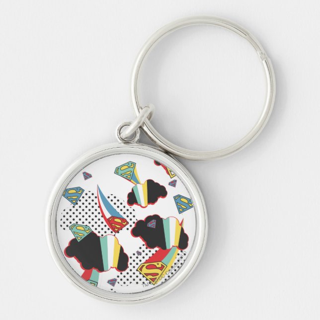 Supergirl Crazy Sky Keychain (Front)