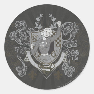 Supergirl Crest Classic Round Sticker
