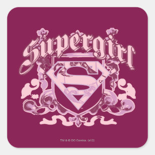 Supergirl Crest Design Square Sticker