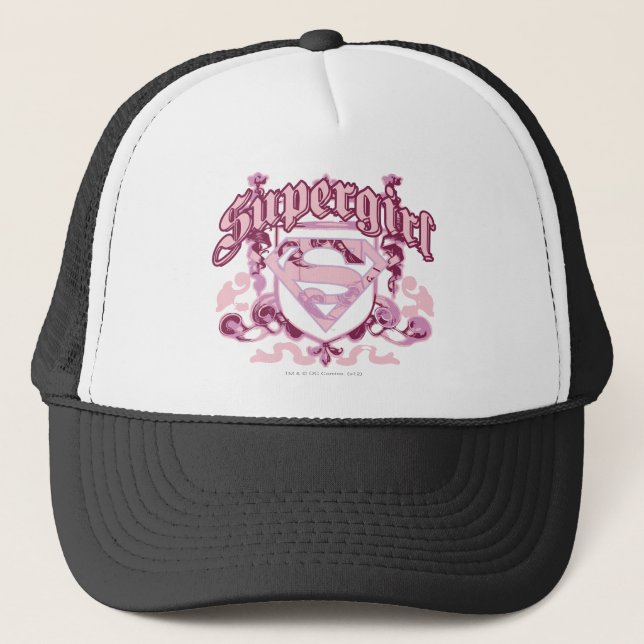 Supergirl Crest Design Trucker Hat (Front)