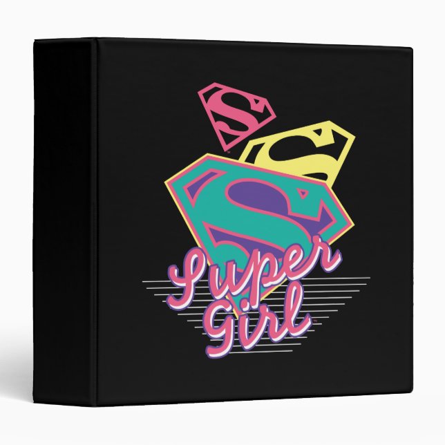Supergirl Cursive 3 Ring Binder (Front/Spine)