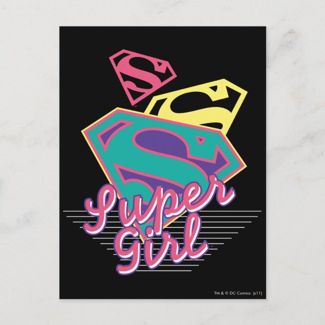 Supergirl Cursive Postcard (Front)