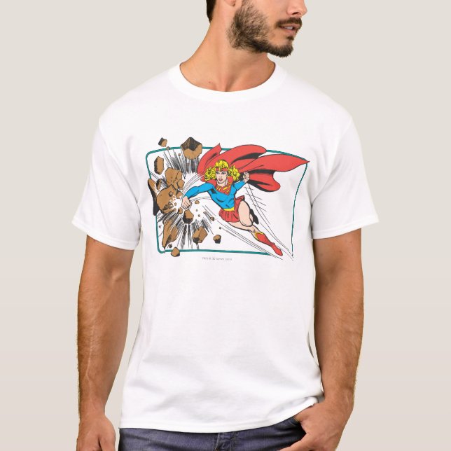 Supergirl Destroys Boulder T-Shirt (Front)