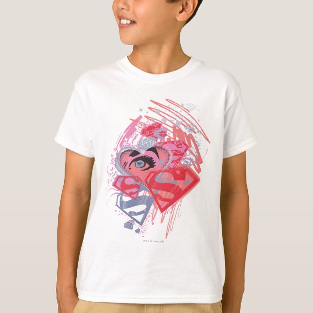 Supergirl Diamonds and Lips T-Shirt (Front)