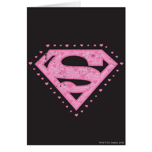 Supergirl Distressed Logo Black and Pink (Front)