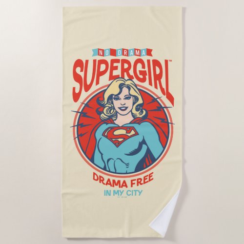 Supergirl Drama Free In My City Beach Towel