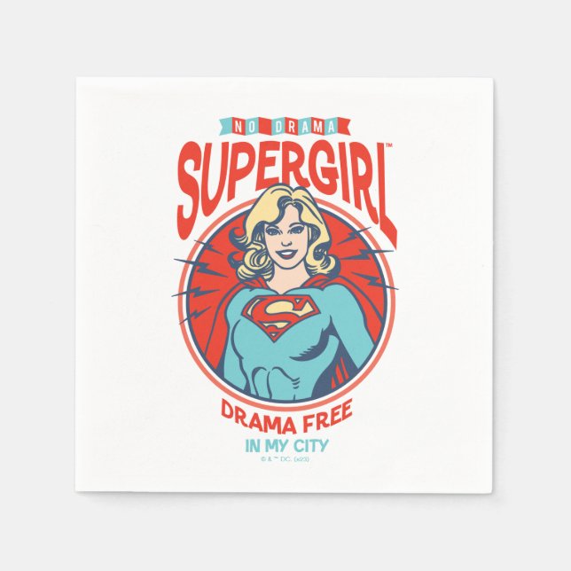 Supergirl Drama Free In My City Napkins (Front)