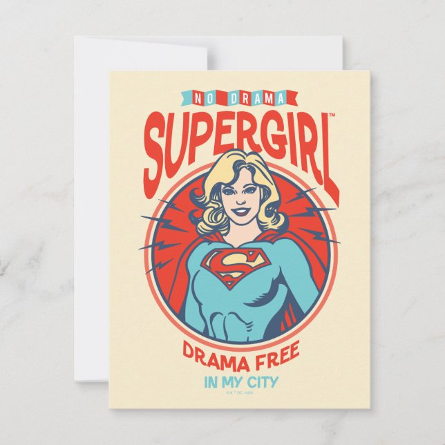 Supergirl Drama Free In My City Note Card (Front)