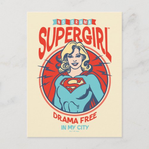 Supergirl Drama Free In My City Postcard