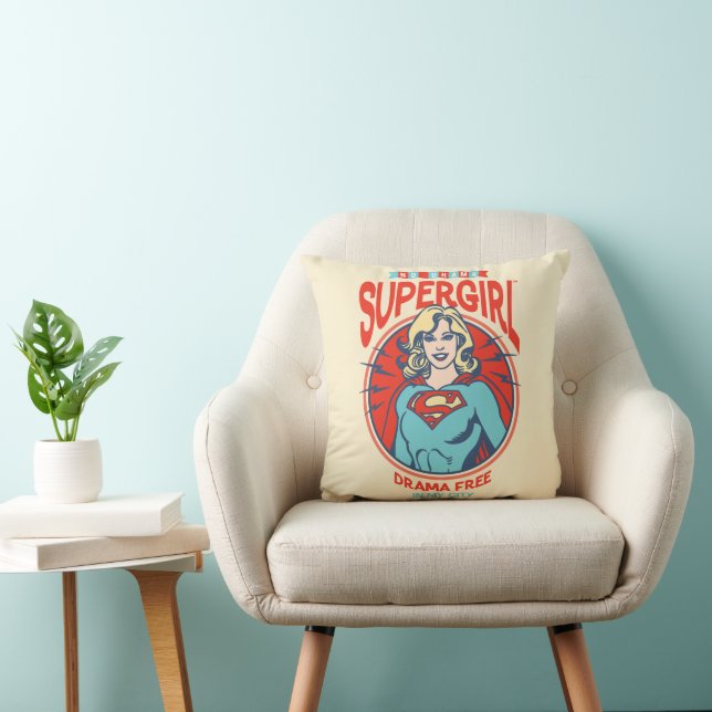 Supergirl Drama Free In My City Throw Pillow (Chair)