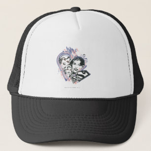 Supergirl Face Collage Trucker Hat