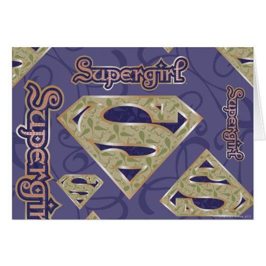 Supergirl Fancy Logo Collage Cards (Front Horizontal)