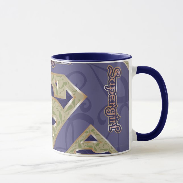 Supergirl Fancy Logo Collage Mug (Right)