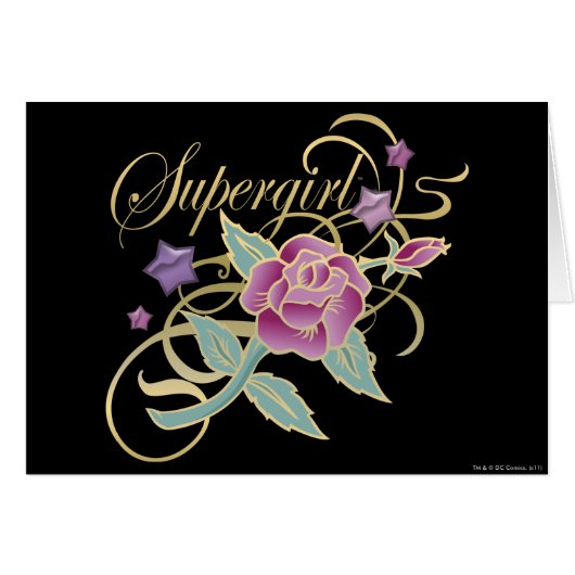 Supergirl Fancy Roses Cards (Front Horizontal)