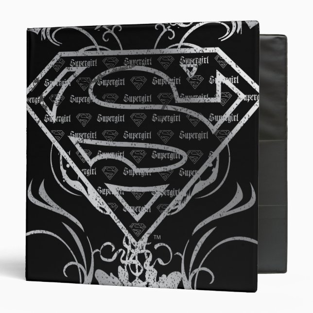 Supergirl Fancy Silver Logo Binder (Front/Inside)