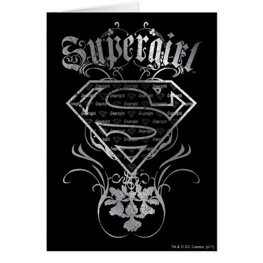 Supergirl Fancy Silver Logo Cards (Front)