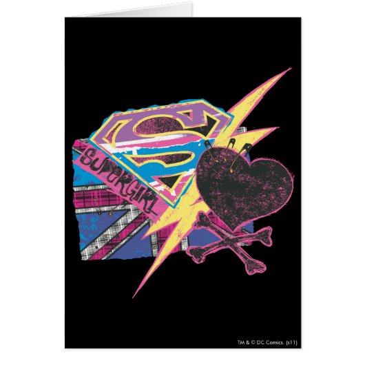 Supergirl Flag and Crossbones Cards (Front)
