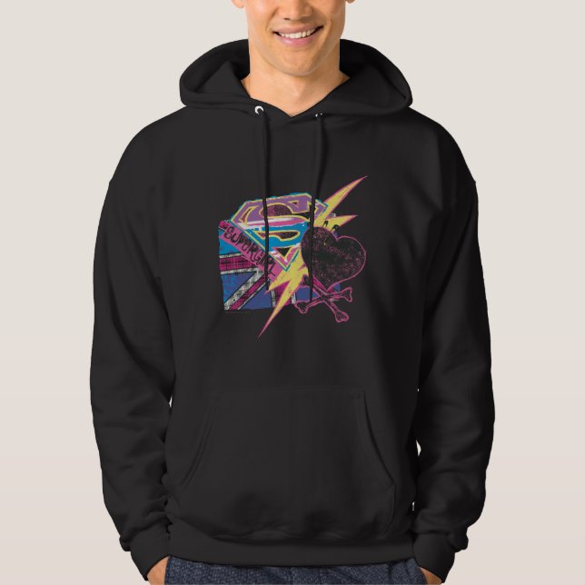 Supergirl Flag and Crossbones Hoodie (Front)
