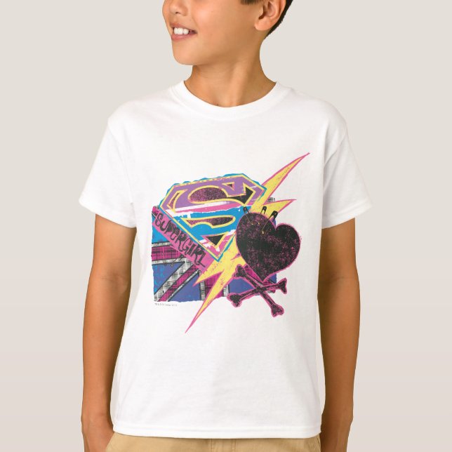 Supergirl Flag and Crossbones T-Shirt (Front)