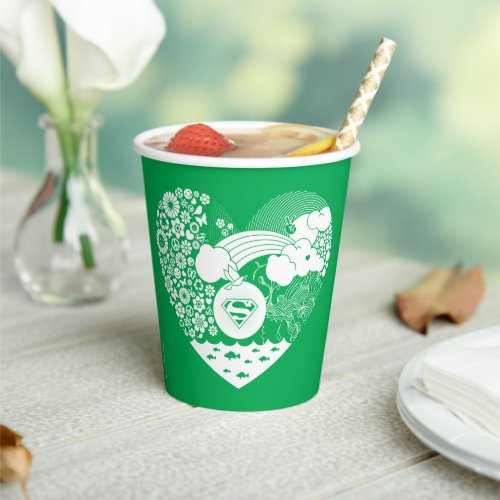 Supergirl Floral Peace Heart Graphic Paper Cups