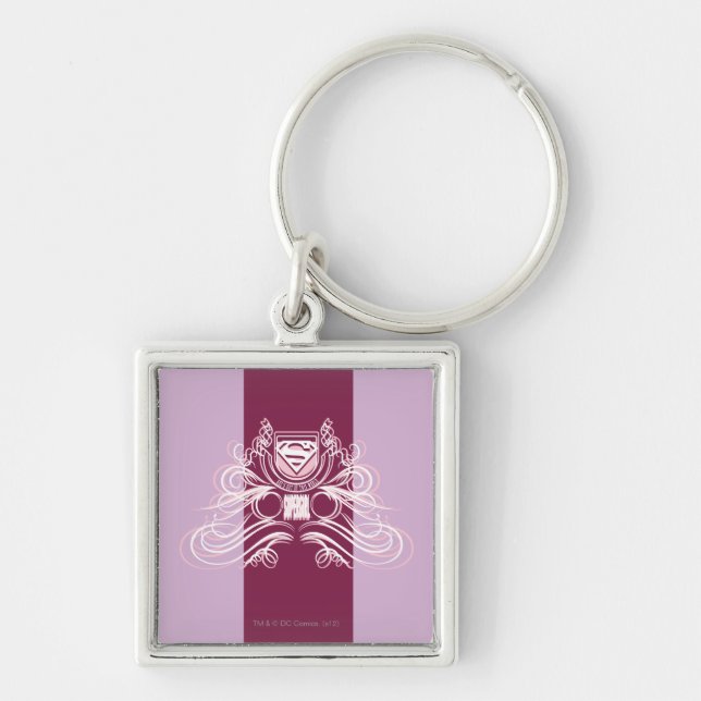 Supergirl Flourish Design Keychain (Front)