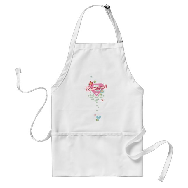 Supergirl Flower Madness Adult Apron (Front)