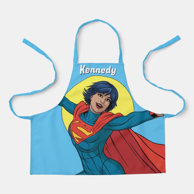 Supergirl Flying in Blue Suit Apron (Front)