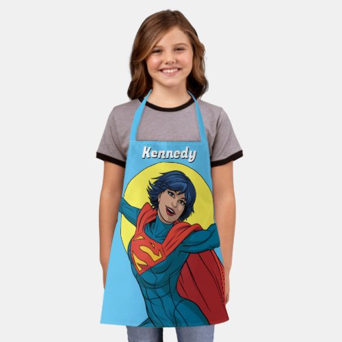Supergirl Flying in Blue Suit Apron