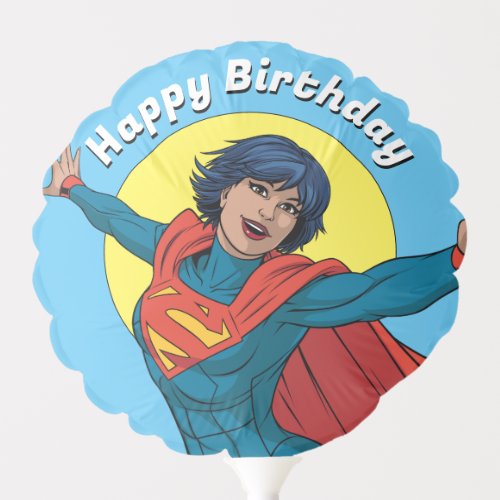 Supergirl Flying in Blue Suit Balloon