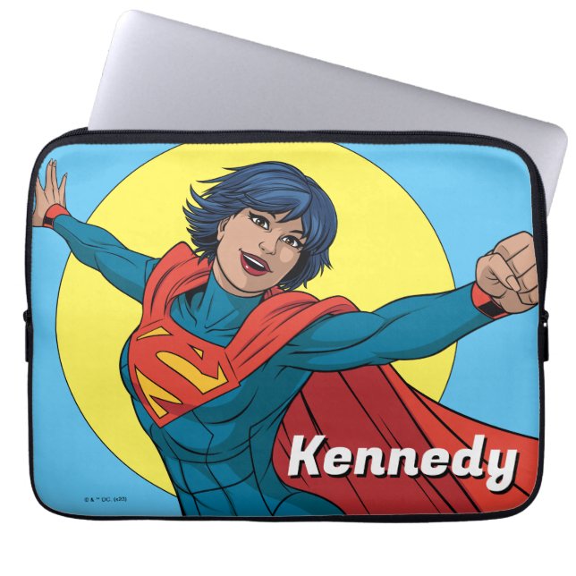 Supergirl Flying in Blue Suit Laptop Sleeve (Front)