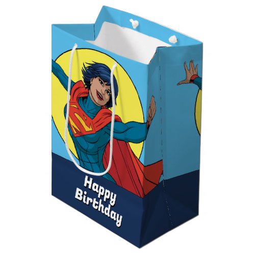 Supergirl Flying in Blue Suit Medium Gift Bag
