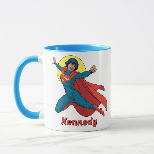 Supergirl Flying in Blue Suit Mug (Left)