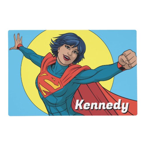 Supergirl Flying in Blue Suit Placemat