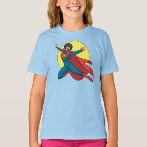 Supergirl Flying in Blue Suit T_Shirt