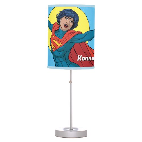 Supergirl Flying in Blue Suit Table Lamp