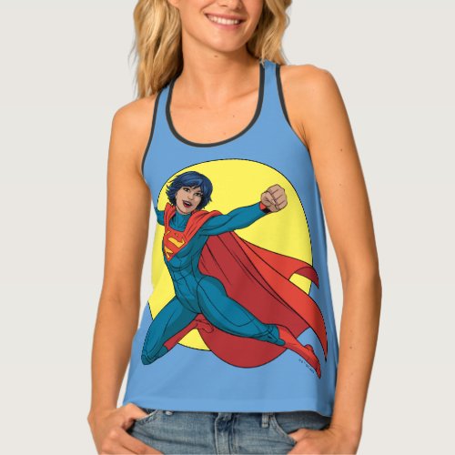Supergirl Flying in Blue Suit Tank Top