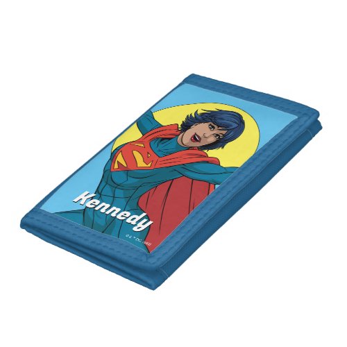 Supergirl Flying in Blue Suit Trifold Wallet