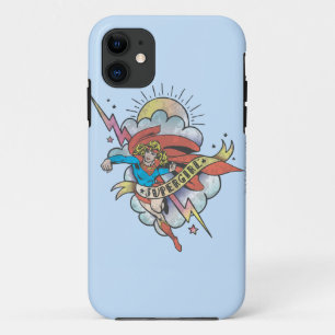 Supergirl Flying Lightning Tattoo iPhone 11 Case