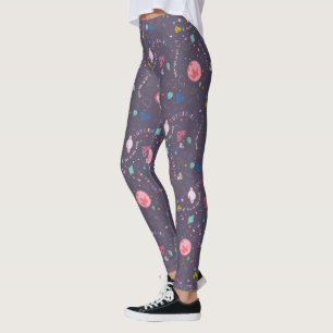Supergirl Flying Upwards Illustration Leggings