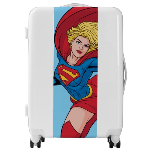 Supergirl Flying Upwards Illustration Luggage